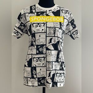 Nickelodeon S‎ SpongeBob Black and White Short Sleeve 31